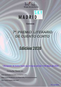 Primer premio en el VII CERTAMEN LITERARIO DE CUENTOS “MADRID SKY”